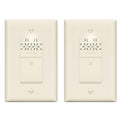 LIDER No Neutral Wire Required Humidity Sensor Switch, Automatic Humidity Control, Air Circulator, Adjustable Timing, 1-Pole, UL Listed, Light Almond, Wall Plate Included 2 Pack