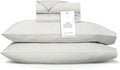 BOLL & BRANCH Signature Hemmed Sheet Set - King, Mist - Luxury 100% Organic Cotton - Includes 1 Flat, 1 Fitted, 2 Pillowcases - Buttery Soft