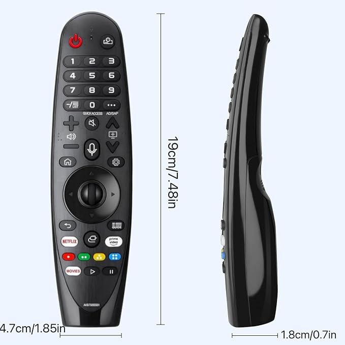 Remote Replacement Control compitable with LG Smart TV Magic Remote, AKB7585501 Universal Compatible with All Models for LG TV（NO Voice Function No Pointer Function）