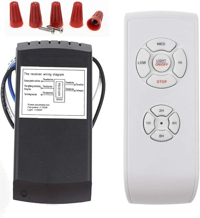 LPHUMEX Universal Ceiling Fan Remote Control Kit, 3-in-1 AC Motor Ceiling Fan Light Timing & Speed Remote, for Hunter/Harbor Breeze/Westinghouse/Honeywell/Other Ceiling Fan lamp
