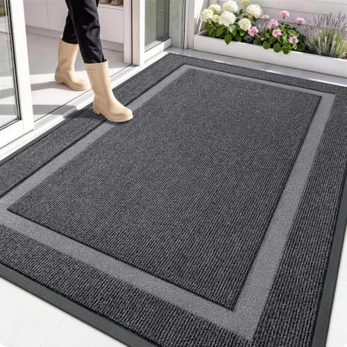 OLANLY Front Door Mat Outside 71x47, All-Season Heavy-Duty Rubber Doormat by OLANLY