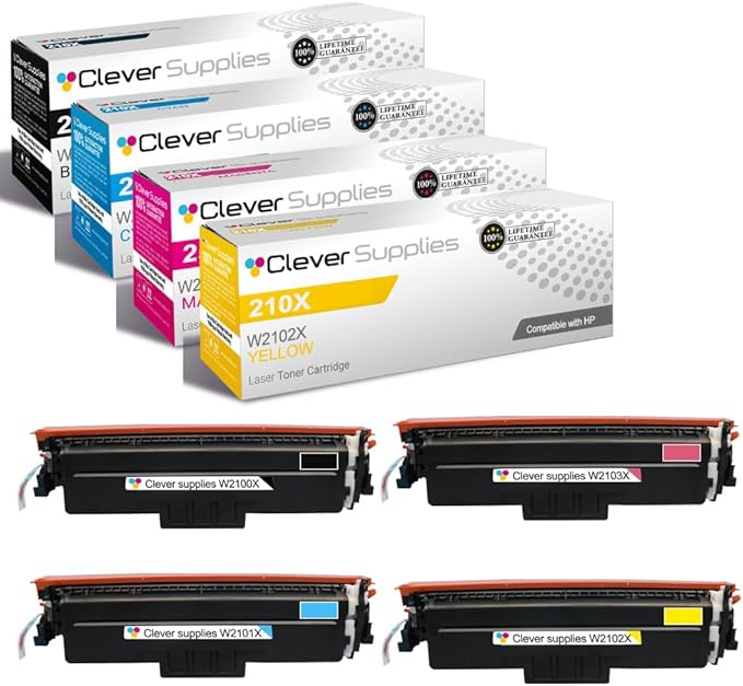 CS Replacement Compatible with HP 4301fdwe Toner Cartridge W2100X W2101X W2103X W2102X to use with Color Pro 4201dn 4201dne 4201dw 4201dwe MFP 4301dw MFP 4301fdwe (4-Color Set)