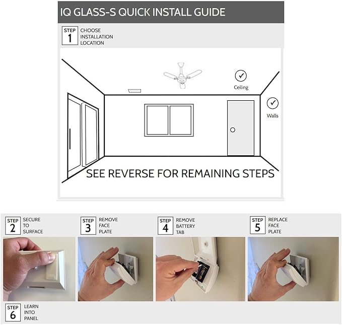 Qolsys QS1431-840 IQ Wireless S-Line Encrypted Glass Break Sensor