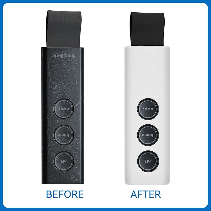 Protective Silicone Case Cover for SimpliSafe KeyFob - Arm and Disarm Remotely, Flexible Case for SimpliSafe Home Security System KeyFob - Latest Gen (White)