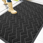 OLANLY Front Door Mat Outside 47x32, All-Season Absorbent Rubber Doormat by OLANLY