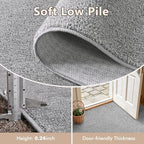 7x10 Large Grey Area Rug Washable Non-Slip Soft for Living Room Bedroom - Image 5