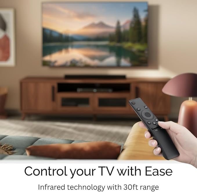 BN59-01295A Samsung TV Remote Control Replacement for Smart TV - Easy Setup, Durable Design, Universal Infrared Remote - Works with Samsung Smart, QLED, UHD, 4K, Curved, LED, LCD, & HDTV Models
