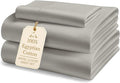 LANE LINEN 100% Egyptian Cotton Twin Sheets Set - 1000 Thread Count, Sustainably Produced Luxury Hotel Like Thick Twin Sheets, Naturally Temperature Regulating Machine Washable - Silver