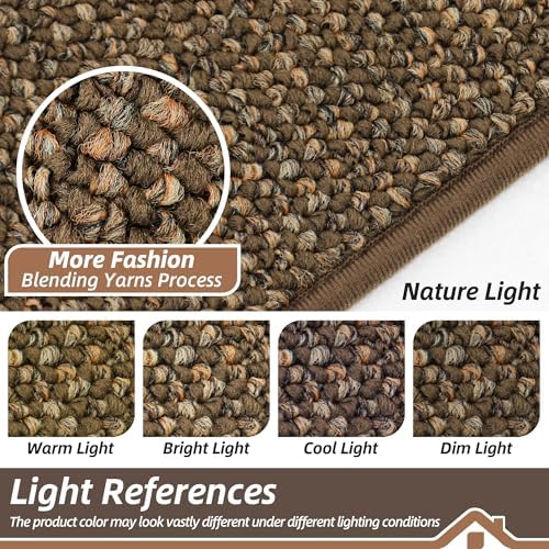 BEQHAUSE Dirt Trapper Door Mat 24" x 36", Non-Slip Washable Doormats, Brown - Image 5