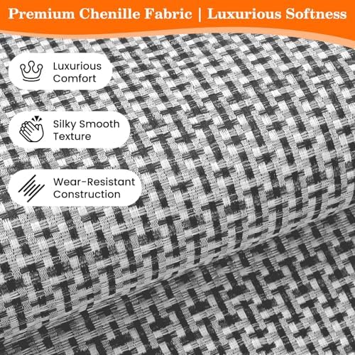 StepRite Kitchen Rugs, Kitchen Mat for Floor, 47"x20" Non-Slip Machine-Washable Commercial Floor Mat, Absorbent Heavy-Duty Rug for Office & Home, Sink Standing Mat, Entryway Carpet, Light Grey - Image 4