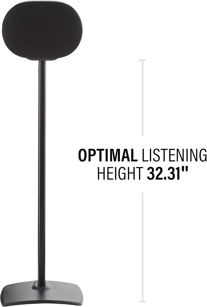 Sanus Wireless Speaker Stands for Sonos ERA 300™ (Black) - Pair, Perfect Stand Setup for Easy and Secure Mounting of New Sonos Era 300™ Speakers - OSSE32-B2