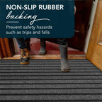 ubdyo Extra Durable Door Mat Outside Entrance (47" x 32", Bright Grey) - Image 6
