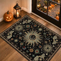 Vacuum-Friendly, 2x3 Washable Area Rug, Black Green Blue by meejou