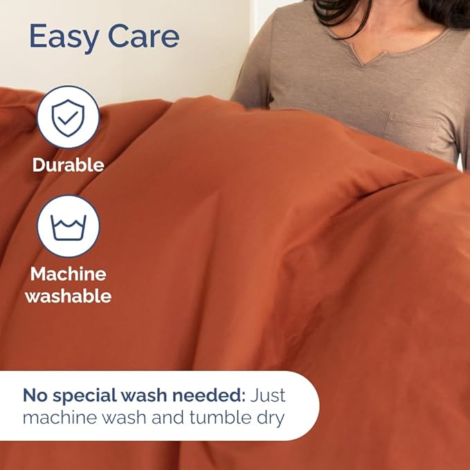 Full XL Bed Sheet Set - 4 Piece Extra Long Extended Full XL Sheets - Soft, Breathable & Cooling - Fits 8" to 16" Mattress w/ Deep Pockets - 54" x 80" - Easy-Fit, Wrinkle & Fade Resistant - Terracotta