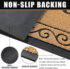 Yimobra Welcome Mats for Front Door 29.5x17, Heavy Duty Waterproof Outdoor Door Mat Outside Entrance, Non-Slip Low Profile Indoor Entryway Mat for Garage Patio, Yellow - Image 3