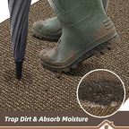BEQHAUSE Dirt Trapper Door Mat 48" x 72", Non-Slip Washable Doormats, Brown - Image 3
