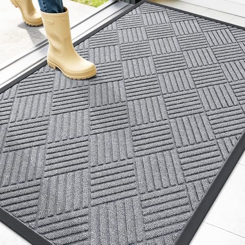OLANLY Front Door Mat Outside Entrance 47x32, Waterproof Heavy-Duty Doormat by OLANLY
