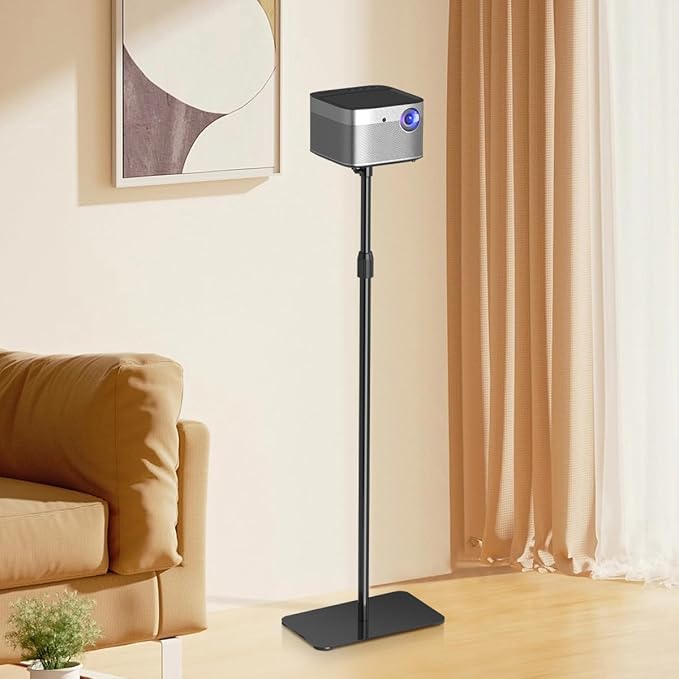 suptek Projector Stand 360°Swivel, Height Adjustable 36.6-46.8inch, Mini Projector Mount Bracket, Compatible with Home Office Video Vlog DVR Camera, PR001F