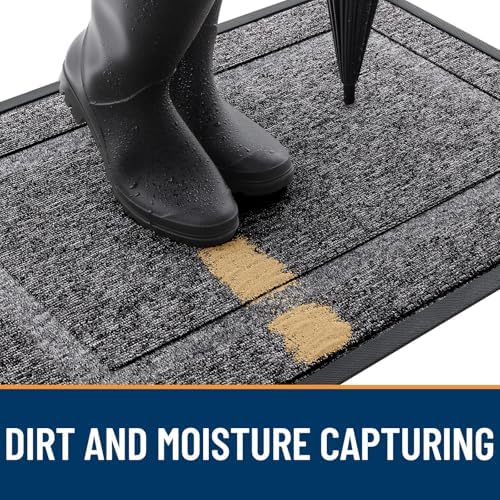 OLANLY Front Door Mat Outside 47x17, All-Season Heavy-Duty Rubber Doormat - Image 4