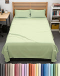 Full XL Bed Sheet Set - 4 Piece Extra Long Extended Full XL Sheets - Soft, Breathable & Cooling - Fits 8" to 16" Mattress w/ Deep Pockets - 54" x 80" - Wrinkle and Fade Resistant - Light Sage Green