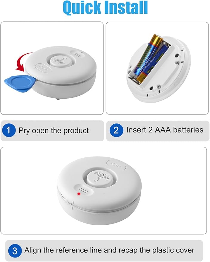 WD71 Water Leak Detector for WiFi Gateway/Hub, 120dB Adjustable Wireless Water Sensor Alarm, Smart Water Leak Alarm for Laundry, Kitchen, Basement, Home Bathroom (Gateway Not Included)