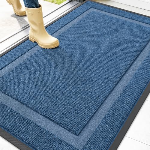 OLANLY Front Door Mat Outside 47x34, All-Season Heavy-Duty Rubber Doormat by OLANLY