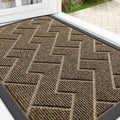 OLANLY Front Door Mat Outside 29.5x17, All-Season Absorbent Rubber Doormat by OLANLY
