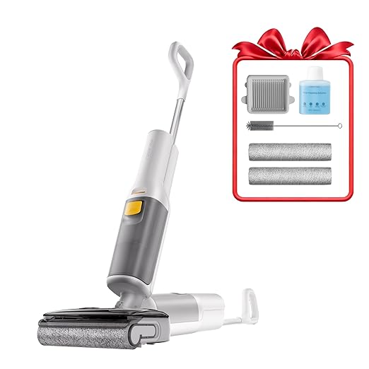 roborock F25 GT Set Wet Dry Vacuum Mop, Wet Dry Vacuum Cleaner Cordless, 20000Pa Floor Cleaner Machine for Tile Hard Floor, 194°F Self Cleaning Mop Combo with 180° Lie-Flat, 2 Extra Roller Brush