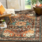 Yamaziot 6x9 Large Area Rug, Non-Slip Washable Boho Living Room Rug - Image 3