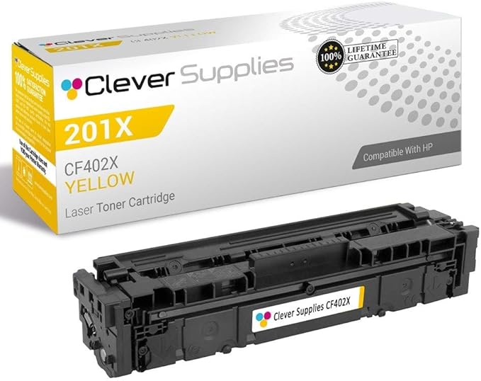 CS Replacement Toner Cartridge Compatible with HP 201X CF402X Yellow Color Pro MFP M277n Pro M252 Pro M252dw Pro MFP M277 Pro M277dw