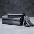 LUXOME Luxury Sheet Set | 100% Rayon (Viscose) from Bamboo | Twin XL - Charcoal | Deep Pockets | 3-Piece Set (Fitted, Flat, Pillowcase)