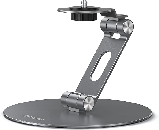 BESIGN PS01 Projector Foldable Mount Stand, Angle Adjustable Projector Stand with 1/4 inch Mounting Screw