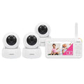 VTech 2 Cameras Video Baby Monitor with 5" LCD Screen,Up to 17Hrs Video & 31Hrs Audio, Night Vision, Pan-Tilt-Zoom, Lullabies, Soothing Sounds, Temperature Sensor,Split Screen, No WiFi: 924-2W