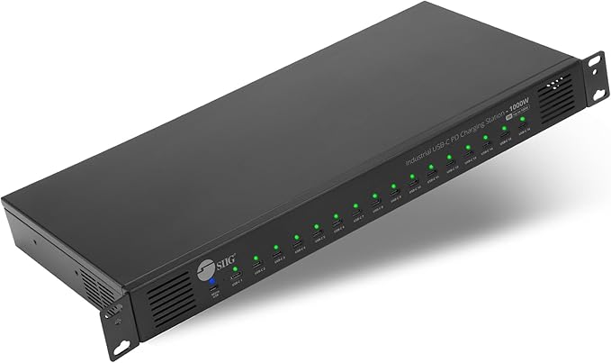SIIG 16-Port Industrial USB-C PD Charging Station - 1000W - up to 10 USB-C 100W - up to 16 USB-C 60W (ID-US0C11-S1)
