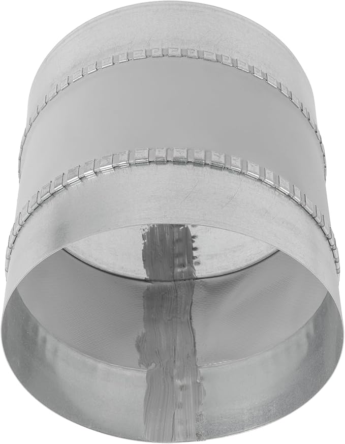 Repa Market 6" Inch Flexible Vibration And Noise Reducing Coupler - Female Fit Duct Connector – Galvanized Steel Coupling for Joining Two Male Duct Fittings – HVAC Ventilation Inline Joint