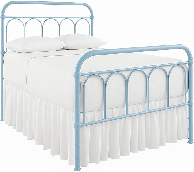 Cottingon Ruffled Bed Skirt with Split Corners-Dust Ruffle - 14" Drop 100% Microfiber Soft,Sheen & Luxurious Look - Bed Skirts (White -Full)
