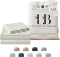 Luxury Bamboo Market | Queen Size Bed Sheet Set | 100% Viscose Made from Bamboo | Organically Grown | Ultra Soft | Cooling Sheets for Hot Sleepers | 17" Deep Pocket [Opulent Ivory]