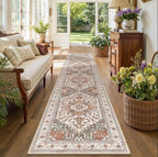 Yamaziot Washable Runner Rug, 2x10 Non-Slip Boho Hallway Kitchen Rug - Image 6