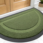 OLANLY Half Circle Front Door Mat Outside 29.5x17 All-Season Rubber Doormat by OLANLY