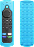 CaseBot Remote Case for Fire TV Stick HD/4K/4K Max (1st Gen)/Fire TV Stick (3rd Gen)/Lite - Anti-Slip Shockproof Silicone Cover for Alexa Voice Remote (2nd & 3rd Generation) (Blue Glow)