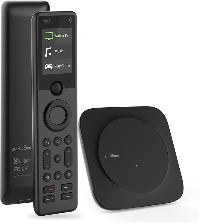 SofaBaton X1S Universal Remote Control with Hub, Improved Scroll, Smart Remote All in One with Customize One Touch Activities, Compatible with IR/Bluetooth/WiFi Devices