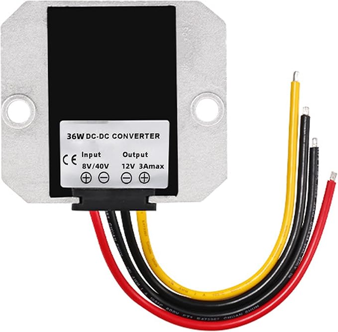 MGGi DC 8V-40V to 12V 3A 36W, Boost Converter Voltage Regulator, Step Down Step Up Power Adapter Voltage Booster, Reducer Waterproof Module Transformer for Golf Cart Club Car Truck Vehicle