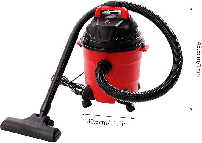 Wet Dry Vacuum Cleaner, 4 Gallon 1.34Hp Portable Shop Vacuum with 4 Universal Wheels & 3.9ft Hose, 1000W 3in1 Function Heavy-Duty Shop Vac for Home, Garage, Workshop, Shops Etc