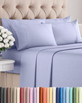 Full 6 Piece Sheet Set - Cooling, Comfy & Breathable - Hotel Luxury Bedding, Includes Fitted Sheet for Women, Men, Kids and Teens - 1 Flat, 1 Fitted Sheet, 4 Pillowcases with Deep Pockets - Lavender