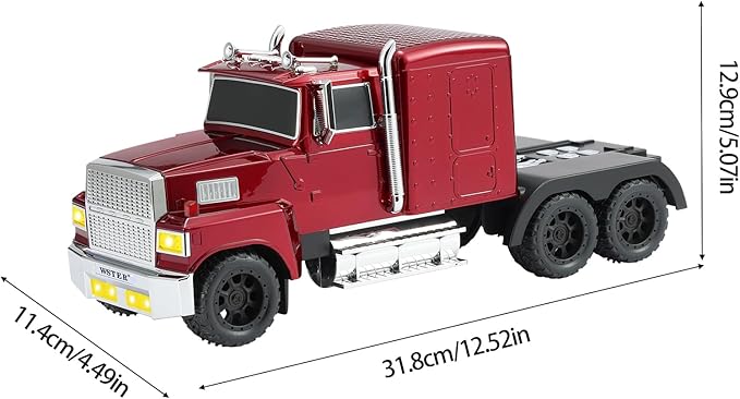 WSTER American Truck Bluetooth Speaker, Retro Car Model，Portable Wireless with HD Stereo Sound, TWS Pairing, USB/TF/AUX Playback, Unique Truck Model Speaker for Home & Outdoor(RED)