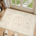 Washable Area Rugs 2x3: Living Room Bedroom Carpet Beige/Brown by Luxturiy