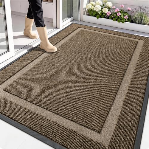 OLANLY Front Door Mat Outside 71x47, All-Season Heavy-Duty Rubber Doormat by OLANLY