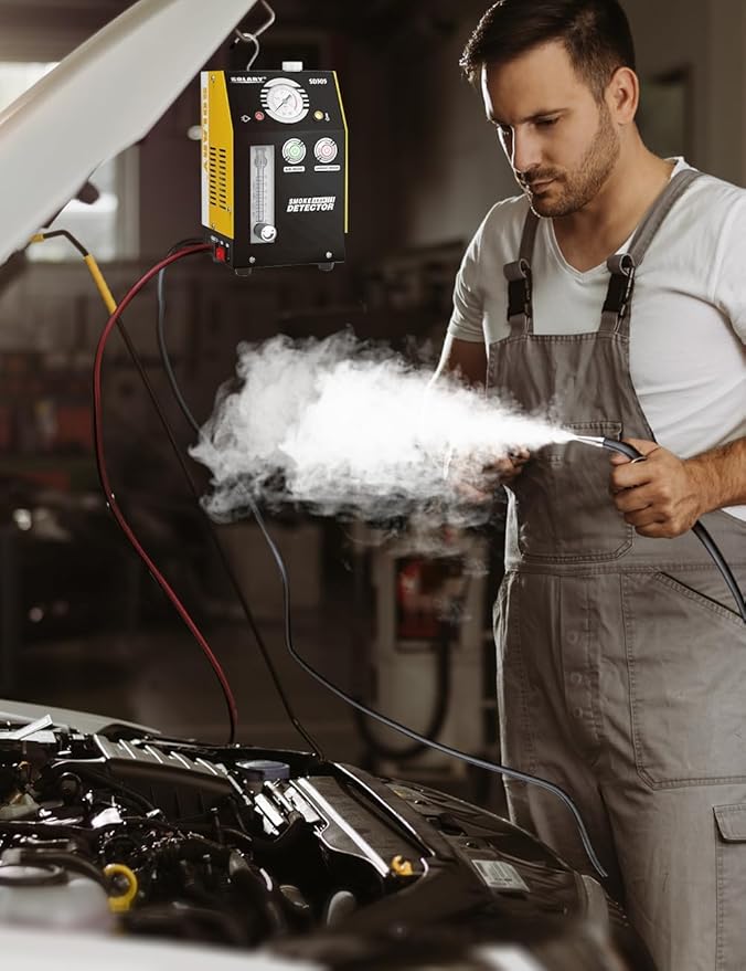Evap Smoke Machine Leak Tester - 12V DC Vacuum Smoke Diagnostic with Built-in Air Pump