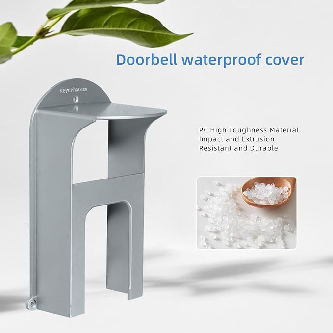 dgyezhao Doorbell Plastic Rain Cover, Large Accessories Cover Weatherproof Anti Glare Sun Shade Plate Compatible for Ring 1/2/3/4/2020/Pro/Pro 2/ Video most Video Doorbell