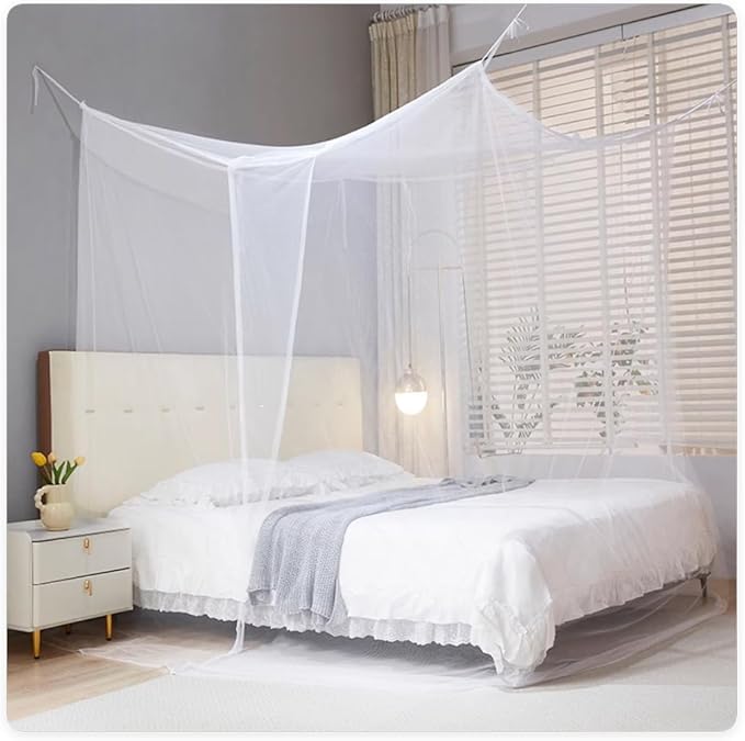 Mengersi Mosquito Net for Bed,Bunk Bed Canopy One Side Opening Canopy Netting Bed Drapes for Camping Home Outdoor Travel Dormitory,Twin